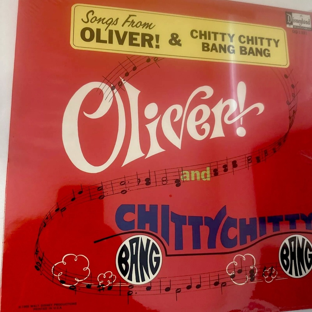Sealed 1969 Disney LP Songs from Oliver, Chitty Chitty Bang Bang record DQ-1331 - Picture 2 of 6